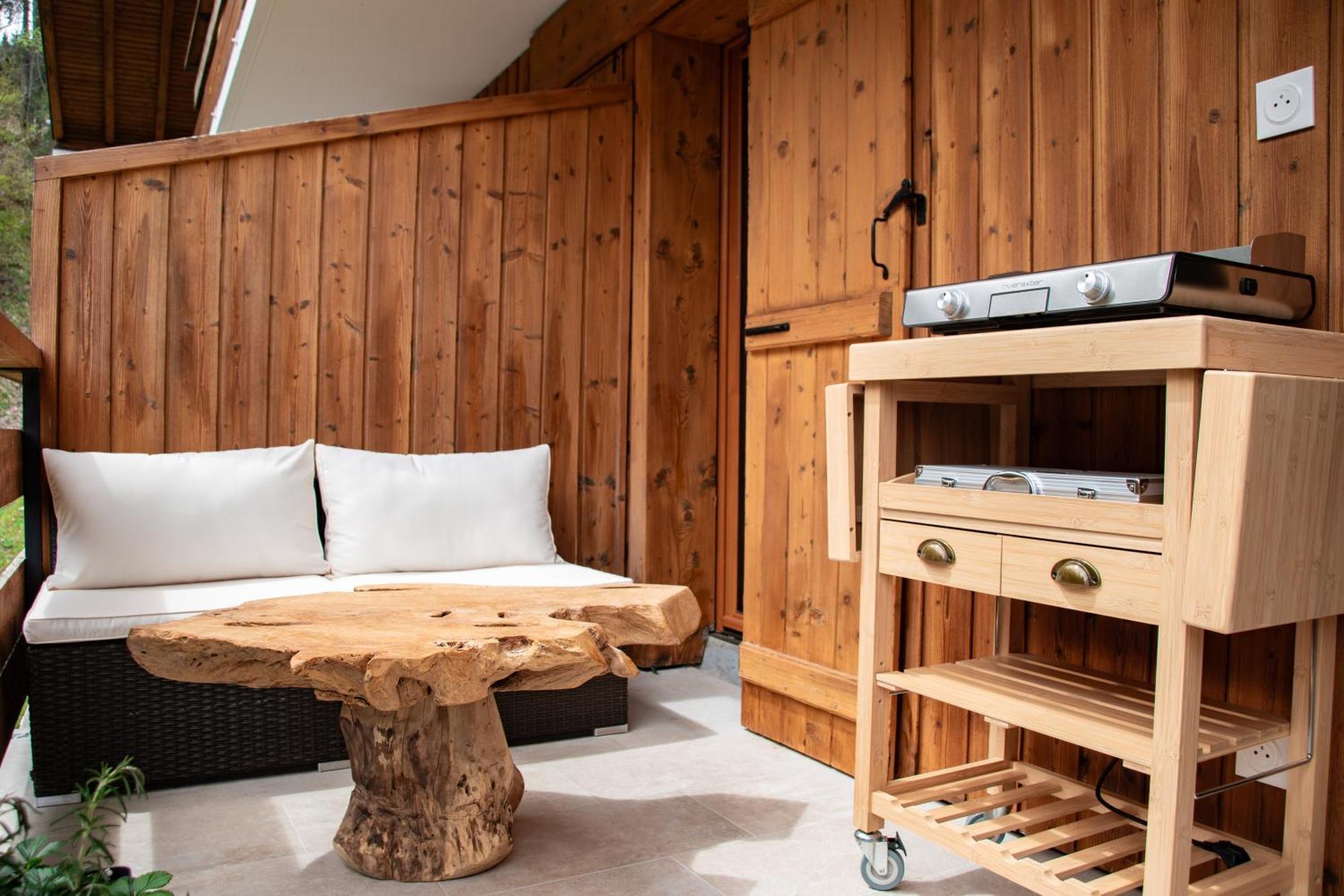 Studio Cabine Au Loup Blanc Avec Vue Mont Blanc แซ็งต์-แฌร์เวส์-เลส์-แบ็งส์ ภายนอก รูปภาพ