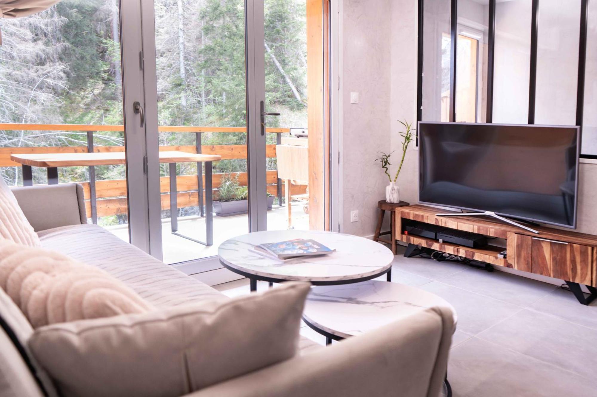 Studio Cabine Au Loup Blanc Avec Vue Mont Blanc แซ็งต์-แฌร์เวส์-เลส์-แบ็งส์ ภายนอก รูปภาพ