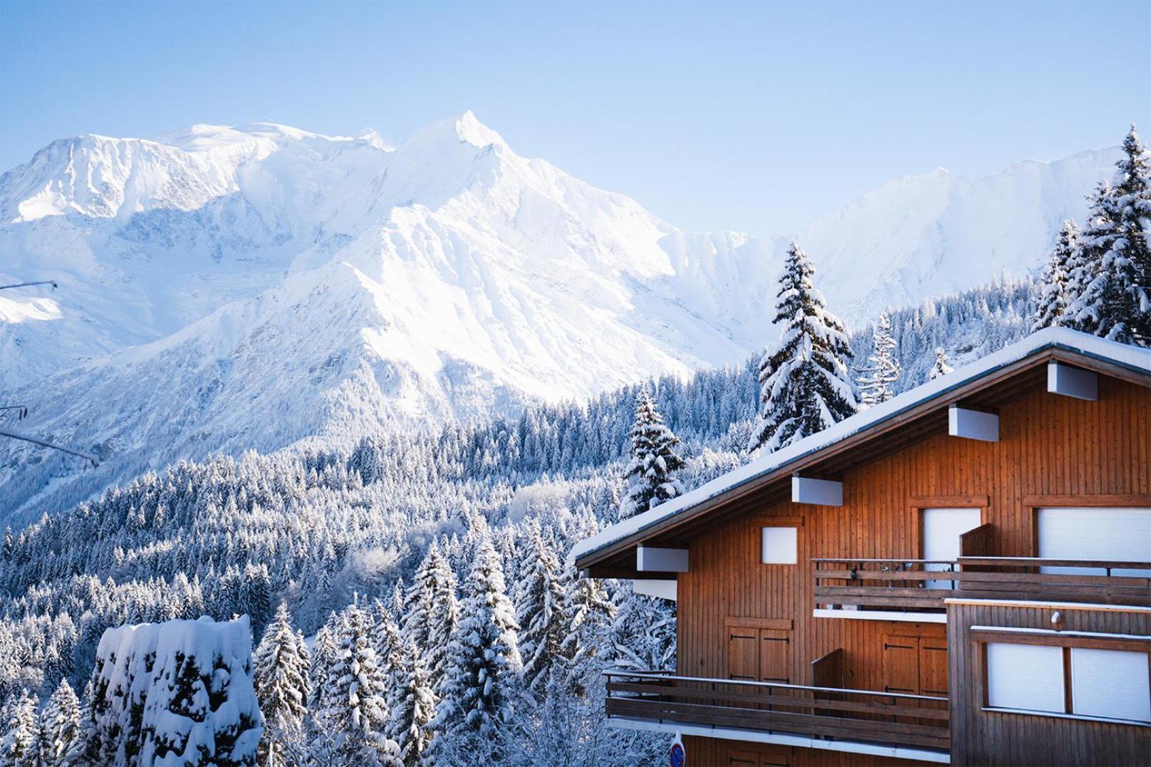 Studio Cabine Au Loup Blanc Avec Vue Mont Blanc แซ็งต์-แฌร์เวส์-เลส์-แบ็งส์ ภายนอก รูปภาพ